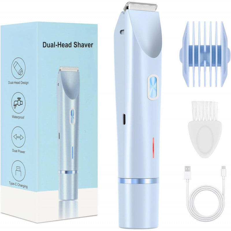 Cross-Border New Shaver Electric Epilator Women's Private Shaver Double-Head Full Body Shaver Pet