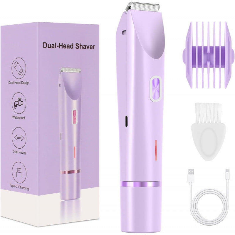 Cross-Border New Shaver Electric Epilator Women's Private Shaver Double-Head Full Body Shaver Pet