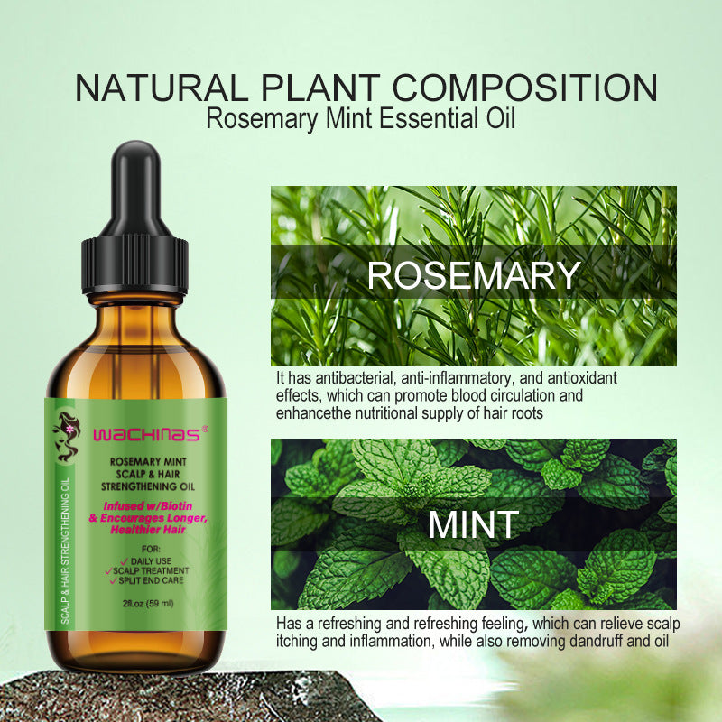 Cross-border Hot-selling Rosemary Hair Care Essential Oil Moisturizes Hair Hair Care Soft and No frizz Source in stock