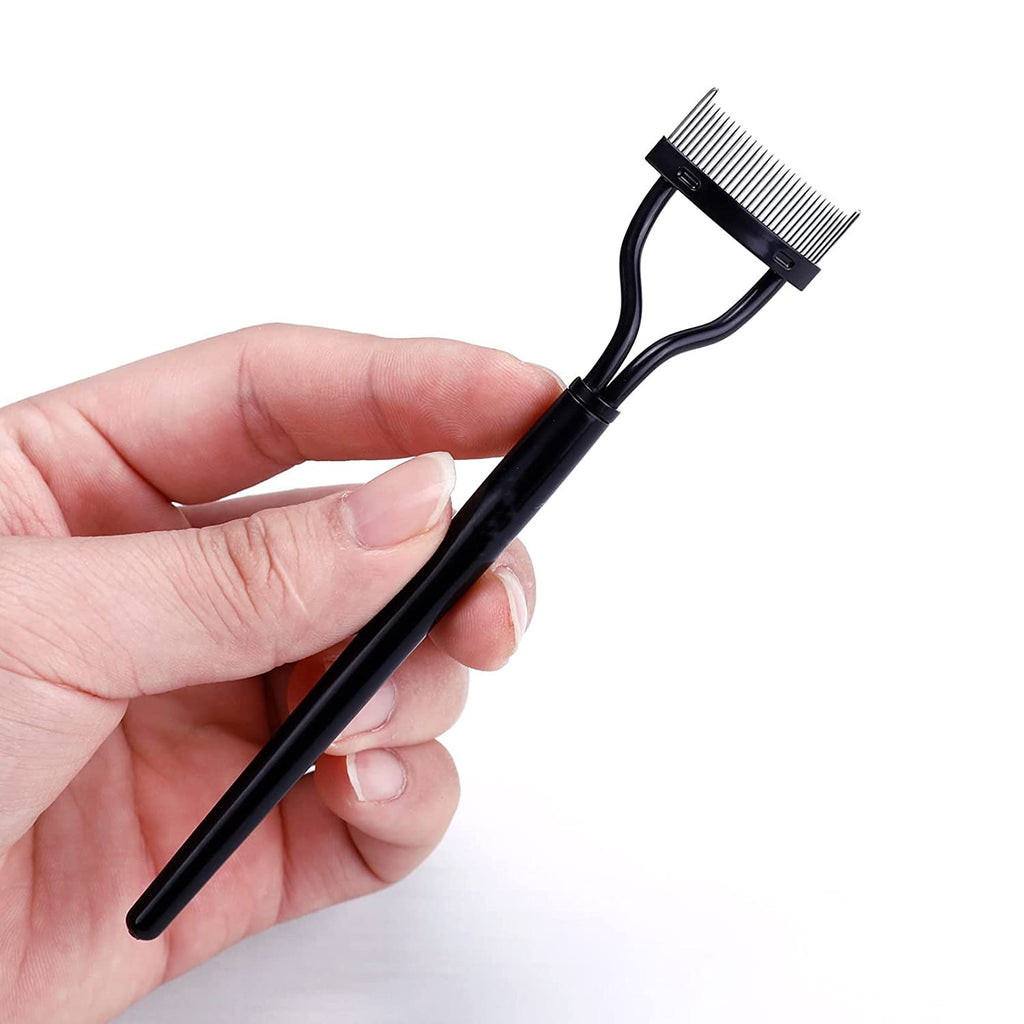 Semi-arc steel tooth eyebrow comb steel tooth eyelash brush uniform eyebrow brush eyelash forming tool eyelash aid eyelash beauty tool