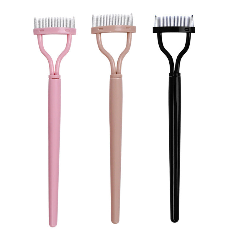 Semi-arc steel tooth eyebrow comb steel tooth eyelash brush uniform eyebrow brush eyelash forming tool eyelash aid eyelash beauty tool