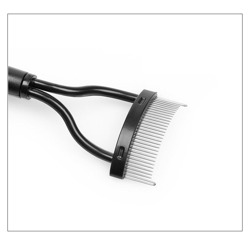 Semi-arc steel tooth eyebrow comb steel tooth eyelash brush uniform eyebrow brush eyelash forming tool eyelash aid eyelash beauty tool