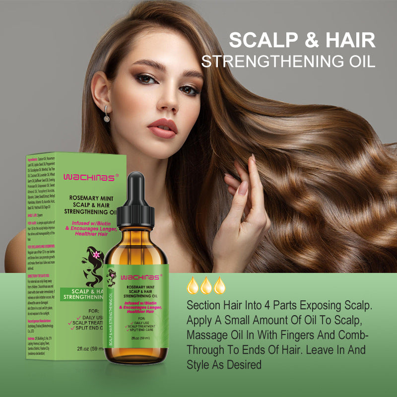 Cross-border Hot-selling Rosemary Hair Care Essential Oil Moisturizes Hair Hair Care Soft and No frizz Source in stock