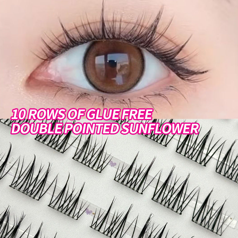 Manufacturer Customized Southeast Asia's Popular False Eyelashes, Glue-Free and Removal-Free, Natural Artificial Eyelashes, Single-Cluster Segmented Eyelashes
