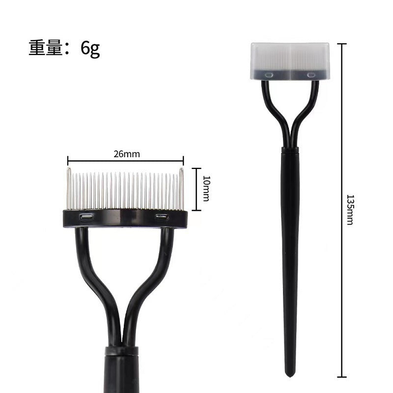 Semi-arc steel tooth eyebrow comb steel tooth eyelash brush uniform eyebrow brush eyelash forming tool eyelash aid eyelash beauty tool