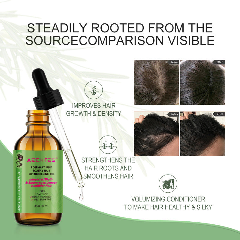 Cross-border Hot-selling Rosemary Hair Care Essential Oil Moisturizes Hair Hair Care Soft and No frizz Source in stock