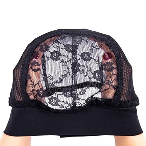 Wig Cap for Headband Wig - 2 PCS Headband Wig Cap for Wig Making Lace Wig Cap with Adjustable Hook & Loop Wig Grip Cap(Size: XL for 24-25in)